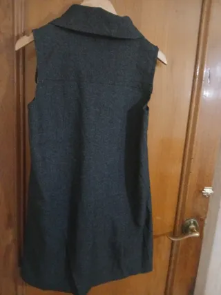 Vestido Blanco sin mangas cuello alto Talla S