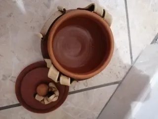 Porta caramelle in terracotta