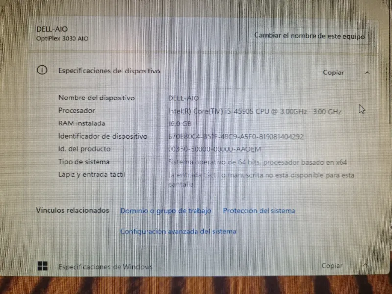 Ordenador Dell Todo en Uno 20" afbeelding 8