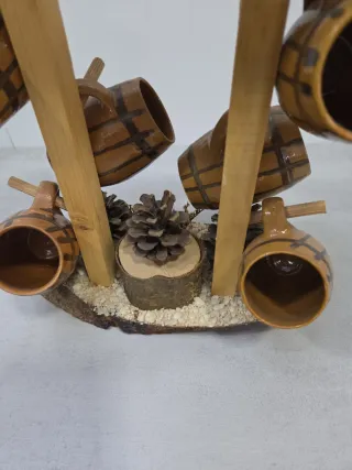 Artesanía Rumana de Madera - Pozos y Tazas