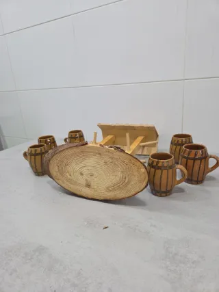 Artesanía Rumana de Madera - Pozos y Tazas