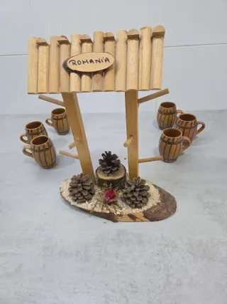 Artesanía Rumana de Madera - Pozos y Tazas