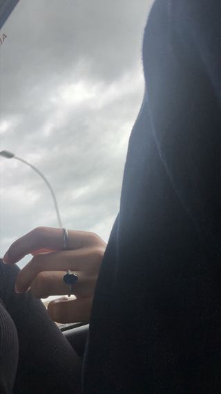 Anillo Pandora Talla 19mm Azul y Plata