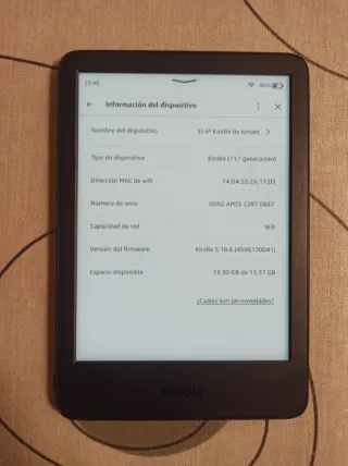 Amazon Kindle 11ª Gen Negro