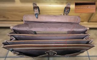 Maletín portafolio ejecutivo piel marrón - Cottie