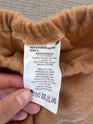 Disfraz indio hombre talla L