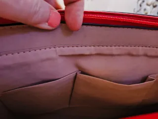 Bolso shopper rojo YSL