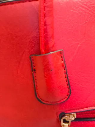 Bolso shopper rojo YSL
