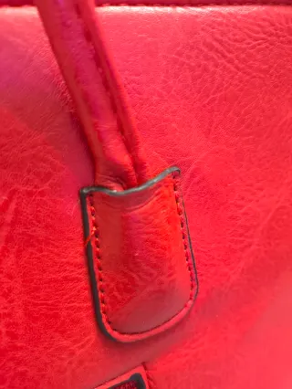 Bolso shopper rojo YSL