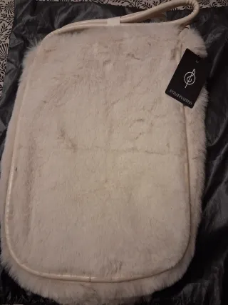 Bolso shopper pelo blanco