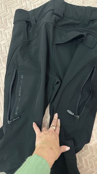 Pantalones de esquí negros T38-40, abrigado