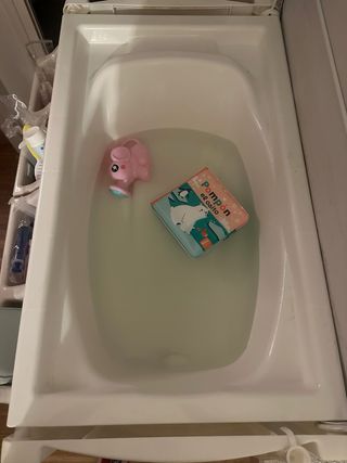 Bañera cambiador bebé estrellas