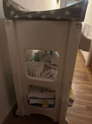 Bañera cambiador bebé estrellas