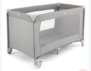 Cuna de viaje plegable gris