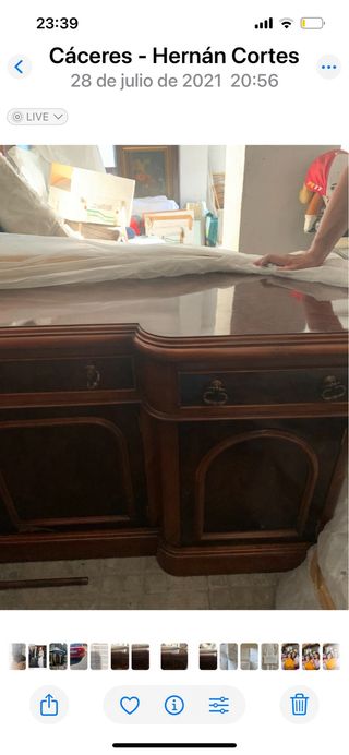 Mueble comedor madera caoba clara