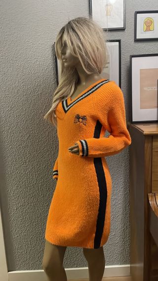 Vestido Camaleonica Capriche Talla S/M, Naranja