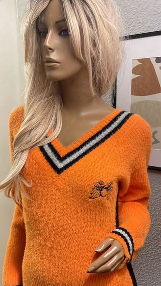 Vestido Camaleonica Capriche Talla S/M, Naranja