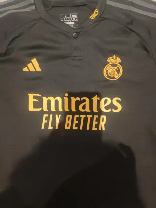 Camiseta Adidas Real Madrid Talla L Negra Dorada