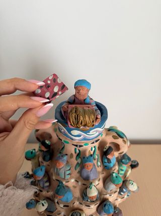 Jarrón Cerámica Figuras Personajes