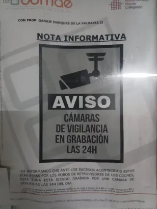 Plaza de garaje conr vigilancia y camaras