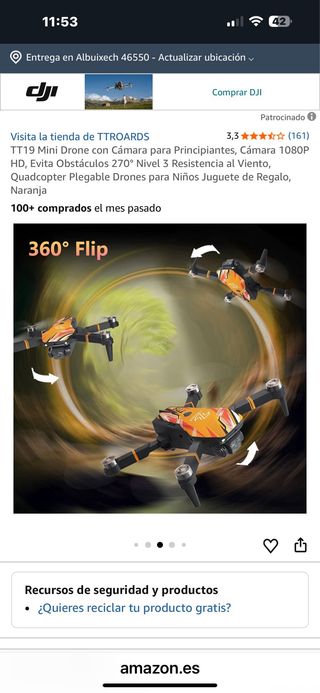 Dron TT19 Mini con Cámara 1080P