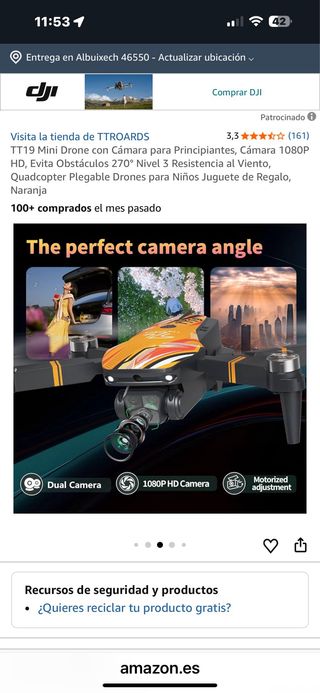 Dron TT19 Mini con Cámara 1080P