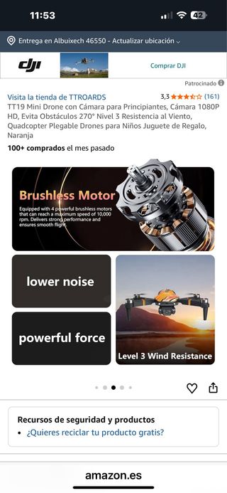 Dron TT19 Mini con Cámara 1080P