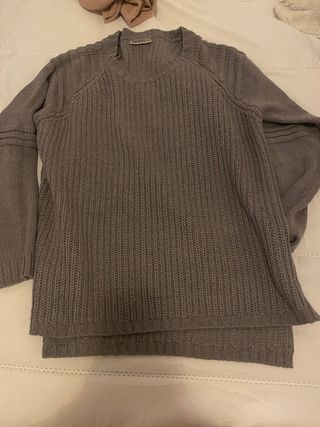 Jersey gris tejido ancho