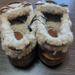 Mocasines Zara Piel Beige/Marrón