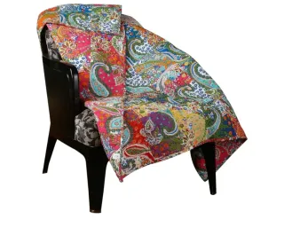 Colcha Mosaico Multicolor Acolchada