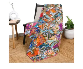 Colcha Mosaico Multicolor Acolchada