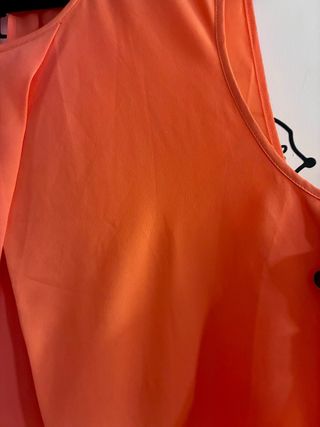 Camisa sin mangas DKNY naranja fluida Talla grande