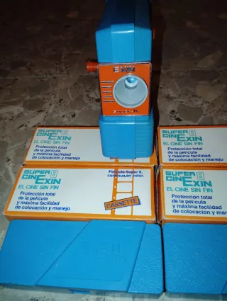 Super CINE EXIN antiguo estuche y cassettes