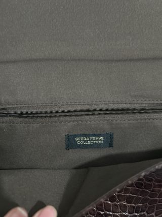 Bolso de mano mujer marrón y dorado