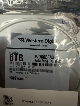 WD Red 6TB NAS HDD 3.5 WD60EFAX  1PKH9U