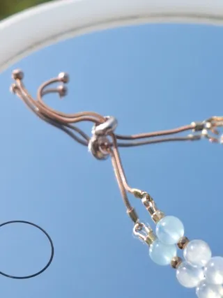 Bracciale Pietra di Luna, Quarzo Rosa, Acquamarina