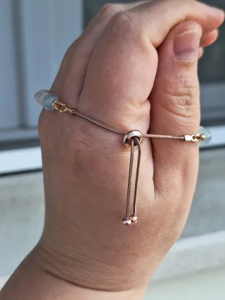 Bracciale Pietra di Luna, Quarzo Rosa, Acquamarina