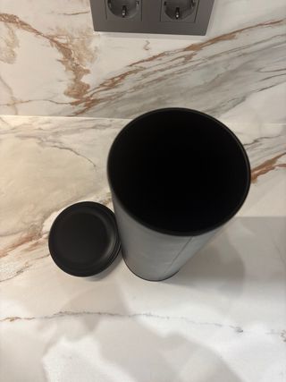 Tarro cocina espaguetis metal negro dorado