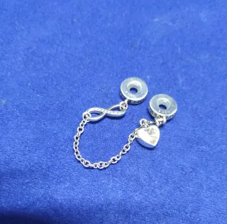 Cadena seguridad pulsera Pandora corazón infinito