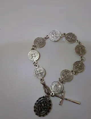 Pulsera San Benito Aleación Zinc 60cm