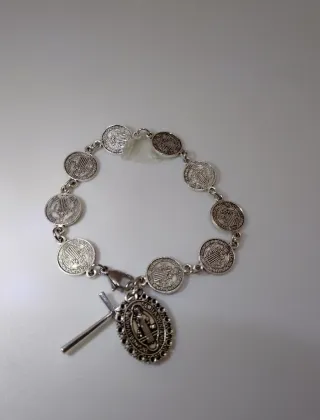 Pulsera San Benito Aleación Zinc 60cm