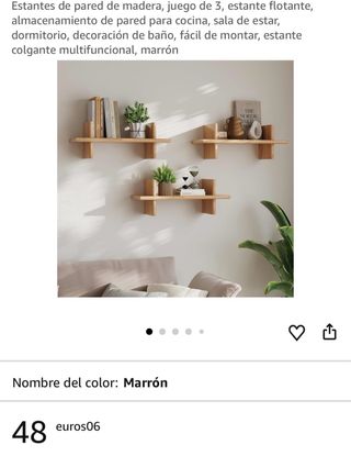 Estantes de madera flotantes