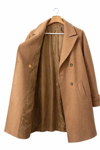 Abrigo largo camel talla L