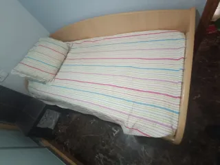 Cama individual 90cm con estructura madera