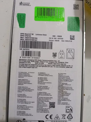 OPPO Reno14 F 5G Argento