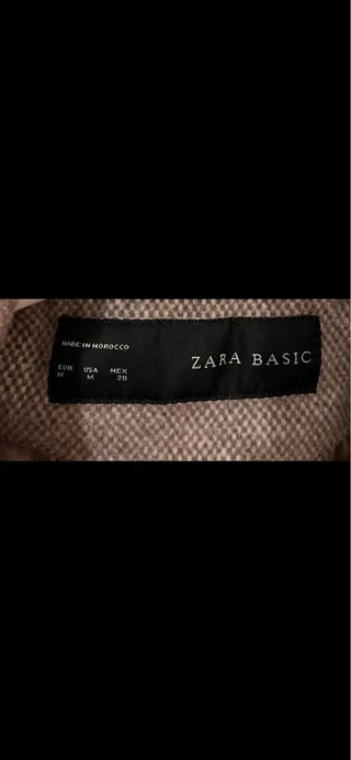 Abrigo Zara Basic Gris T M