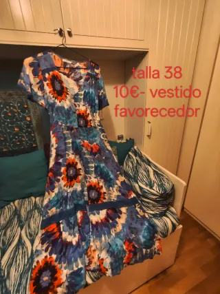 Vestido estampado flores talla 38