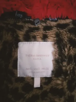 Chaqueta Vaquera Zara Forrada Animal Print