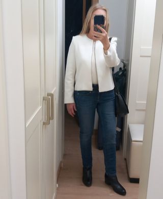 Chaqueta Corta Blanca Claudie Pierlot. T.40