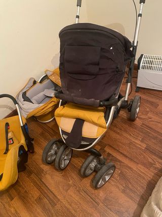 Carrito y Silla Bebé Amarillo
